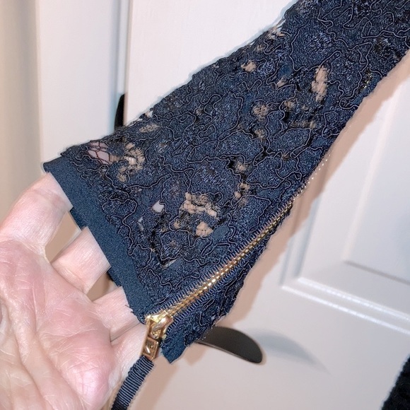 JUICY COUTURE BLACK EYELET PAIGE MIDI DRESS. RET $268. GORGEOUS! NWT. - Picture 14 of 16